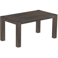 Esstisch 160x90 Rio Kanto Granitgrau massiver Pinien Holztisch - vorgerichtet für Ansteckplatten - Tisch ausziehbar