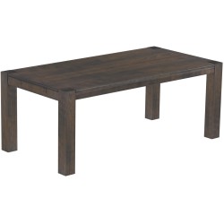 Esstisch 200x100 Rio Kanto Granitgrau massiver Pinien Holztisch - vorgerichtet für Ansteckplatten - Tisch ausziehbar