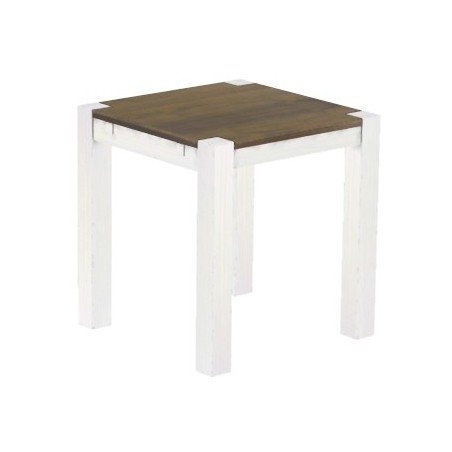 Esstisch 73x73 Rio Kanto Graphitgrau Weiss massiver Pinien Holztisch - vorgerichtet für Ansteckplatten - Tisch ausziehbar