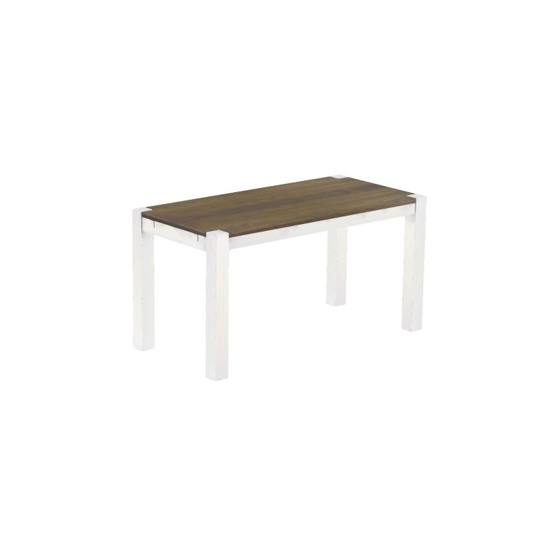 Esstisch 150x73 Rio Kanto Graphitgrau Weiss massiver Pinien Holztisch - vorgerichtet für Ansteckplatten - Tisch ausziehbar