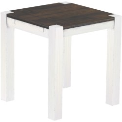 Esstisch 73x73 Rio Kanto Granitgrau Weiss massiver Pinien Holztisch - vorgerichtet für Ansteckplatten - Tisch ausziehbar