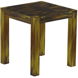 Esstisch 73x73 Rio Kanto Goldmix massiver Pinien Holztisch - vorgerichtet für Ansteckplatten - Tisch ausziehbar