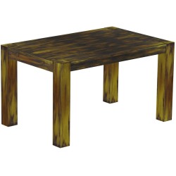 Esstisch 140x90 Rio Kanto Goldmix massiver Pinien Holztisch - vorgerichtet für Ansteckplatten - Tisch ausziehbar
