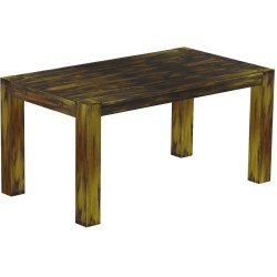 Esstisch 160x90 Rio Kanto Goldmix massiver Pinien Holztisch - vorgerichtet für Ansteckplatten - Tisch ausziehbar