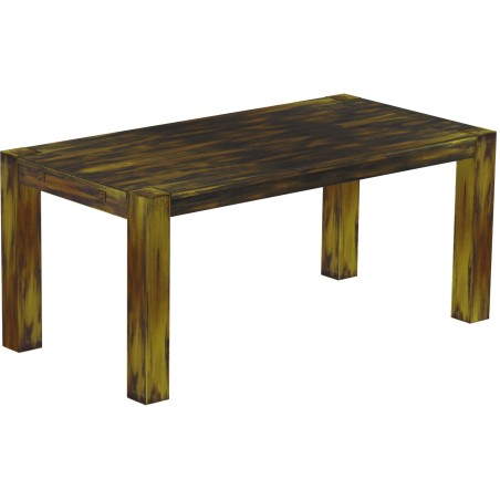 Esstisch 180x90 Rio Kanto Goldmix massiver Pinien Holztisch - vorgerichtet für Ansteckplatten - Tisch ausziehbar