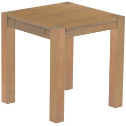 Esstisch 73x73 Rio Kanto Eiche natur massiver Pinien Holztisch - vorgerichtet für Ansteckplatten - Tisch ausziehbar
