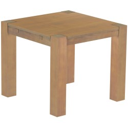 Esstisch 90x90 Rio Kanto Eiche natur massiver Pinien Holztisch - vorgerichtet für Ansteckplatten - Tisch ausziehbar