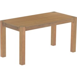 Esstisch 150x73 Rio Kanto Eiche natur massiver Pinien Holztisch - vorgerichtet für Ansteckplatten - Tisch ausziehbar