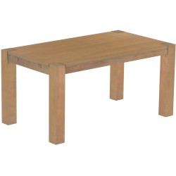 Esstisch 160x90 Rio Kanto Eiche natur massiver Pinien Holztisch - vorgerichtet für Ansteckplatten - Tisch ausziehbar