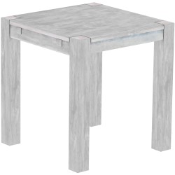 Esstisch 73x73 Rio Kanto Beton massiver Pinien Holztisch - vorgerichtet für Ansteckplatten - Tisch ausziehbar