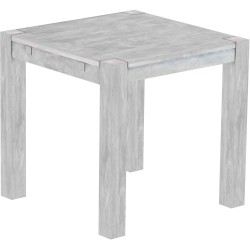 Esstisch 80x80 Rio Kanto Beton massiver Pinien Holztisch - vorgerichtet für Ansteckplatten - Tisch ausziehbar