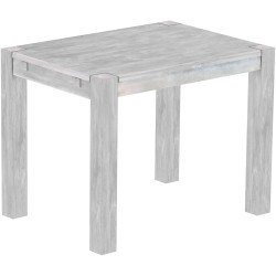 Esstisch 100x73 Rio Kanto Beton massiver Pinien Holztisch - vorgerichtet für Ansteckplatten - Tisch ausziehbar