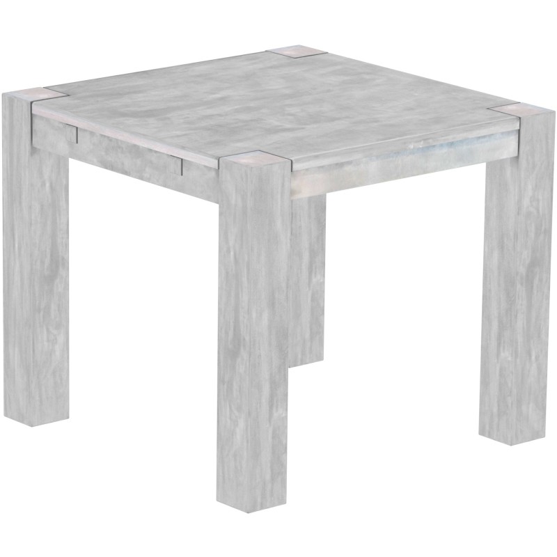 Esstisch 90x90 Rio Kanto Beton massiver Pinien Holztisch - vorgerichtet für Ansteckplatten - Tisch ausziehbar