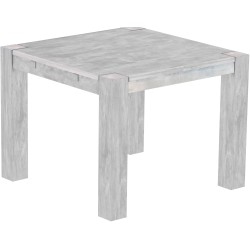 Esstisch 100x100 Rio Kanto Beton massiver Pinien Holztisch - vorgerichtet für Ansteckplatten - Tisch ausziehbar