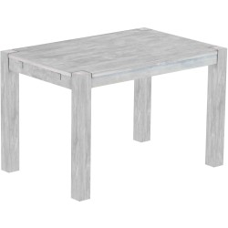 Esstisch 120x80 Rio Kanto Beton massiver Pinien Holztisch - vorgerichtet für Ansteckplatten - Tisch ausziehbar