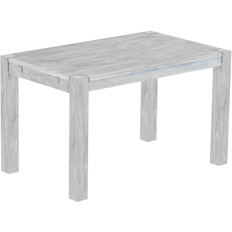 Esstisch 130x80 Rio Kanto Beton massiver Pinien Holztisch - vorgerichtet für Ansteckplatten - Tisch ausziehbar