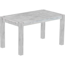 Esstisch 140x80 Rio Kanto Beton massiver Pinien Holztisch - vorgerichtet für Ansteckplatten - Tisch ausziehbar
