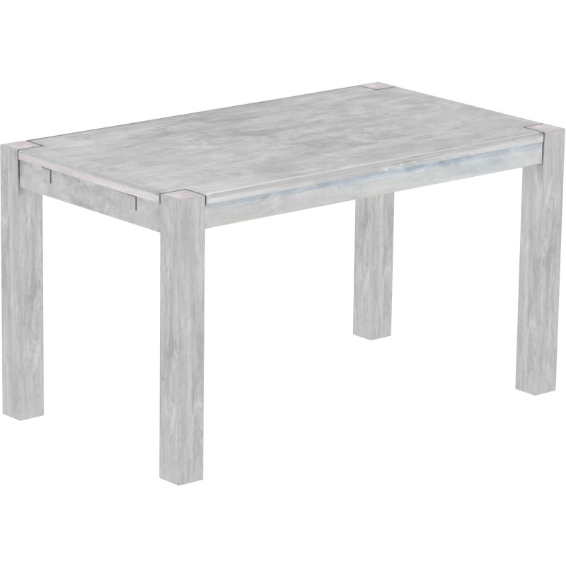 Esstisch 140x80 Rio Kanto Beton massiver Pinien Holztisch - vorgerichtet für Ansteckplatten - Tisch ausziehbar