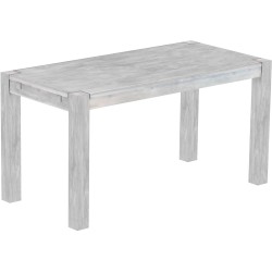 Esstisch 150x73 Rio Kanto Beton massiver Pinien Holztisch - vorgerichtet für Ansteckplatten - Tisch ausziehbar