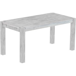 Esstisch 160x80 Rio Kanto Beton massiver Pinien Holztisch - vorgerichtet für Ansteckplatten - Tisch ausziehbar