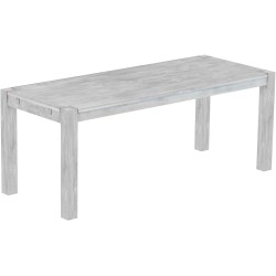 Esstisch 200x80 Rio Kanto Beton massiver Pinien Holztisch - vorgerichtet für Ansteckplatten - Tisch ausziehbar