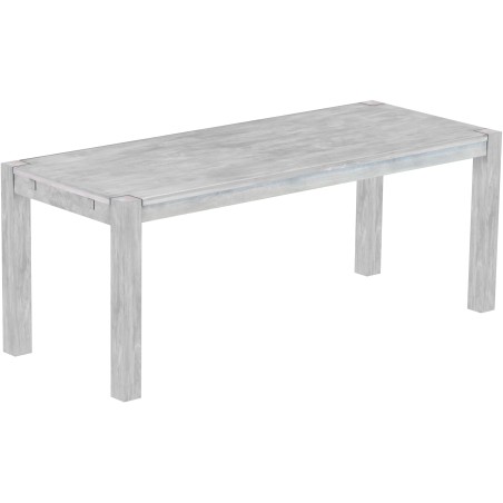 Esstisch 200x80 Rio Kanto Beton massiver Pinien Holztisch - vorgerichtet für Ansteckplatten - Tisch ausziehbar