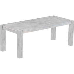 Esstisch 208x90 Rio Kanto Beton massiver Pinien Holztisch - vorgerichtet für Ansteckplatten - Tisch ausziehbar