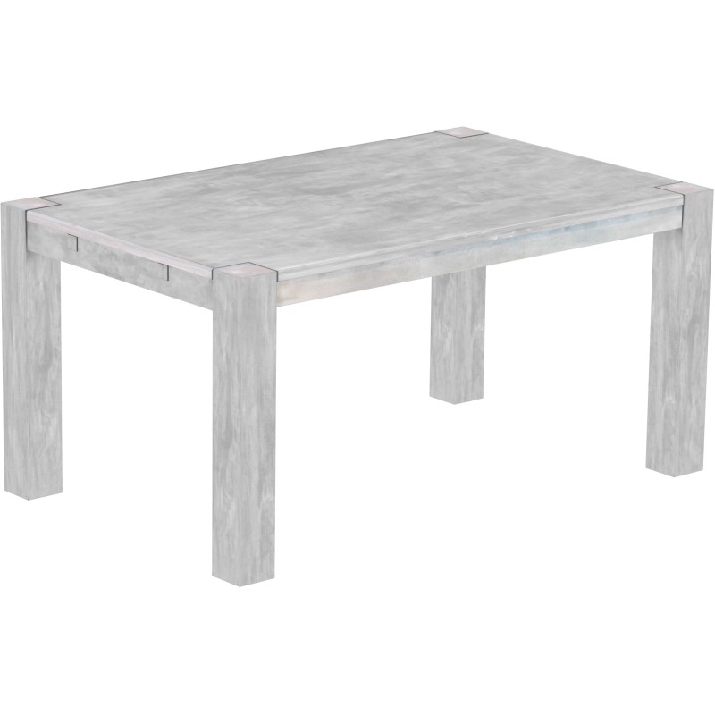 Esstisch 160x100 Rio Kanto Beton massiver Pinien Holztisch - vorgerichtet für Ansteckplatten - Tisch ausziehbar