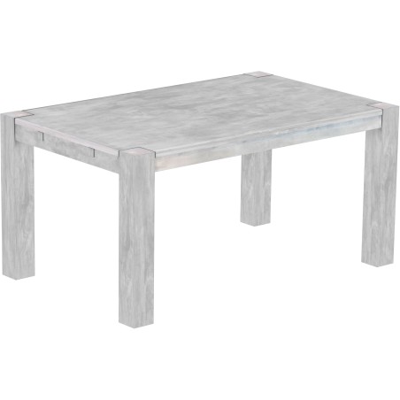 Esstisch 160x100 Rio Kanto Beton massiver Pinien Holztisch - vorgerichtet für Ansteckplatten - Tisch ausziehbar