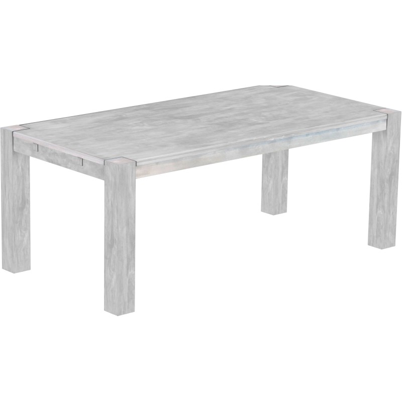 Esstisch 200x100 Rio Kanto Beton massiver Pinien Holztisch - vorgerichtet für Ansteckplatten - Tisch ausziehbar