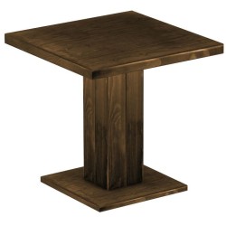 Säulentisch 80x80 Rio UNO Eiche antik massiver Pinien Holztisch - Esszimmertisch