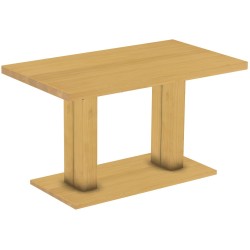 Säulentisch 140x80 Rio UNO Eiche hell massiver Pinien Holztisch - Esszimmertisch