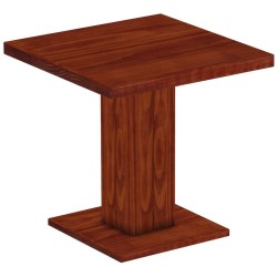 Säulentisch 80x80 Rio UNO Mahagoni massiver Pinien Holztisch - Esszimmertisch