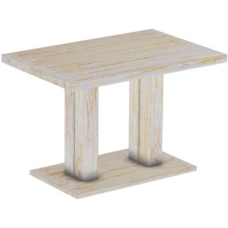 Säulentisch 120x80 Rio UNO Shabby Honig massiver Pinien Holztisch - Esszimmertisch