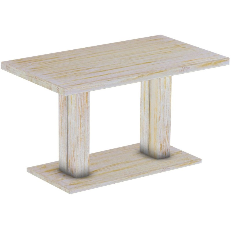 Säulentisch 140x80 Rio UNO Shabby Honig massiver Pinien Holztisch - Esszimmertisch