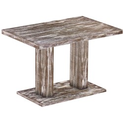 Säulentisch 120x80 Rio UNO Shabby Antik Eiche massiver Pinien Holztisch - Esszimmertisch