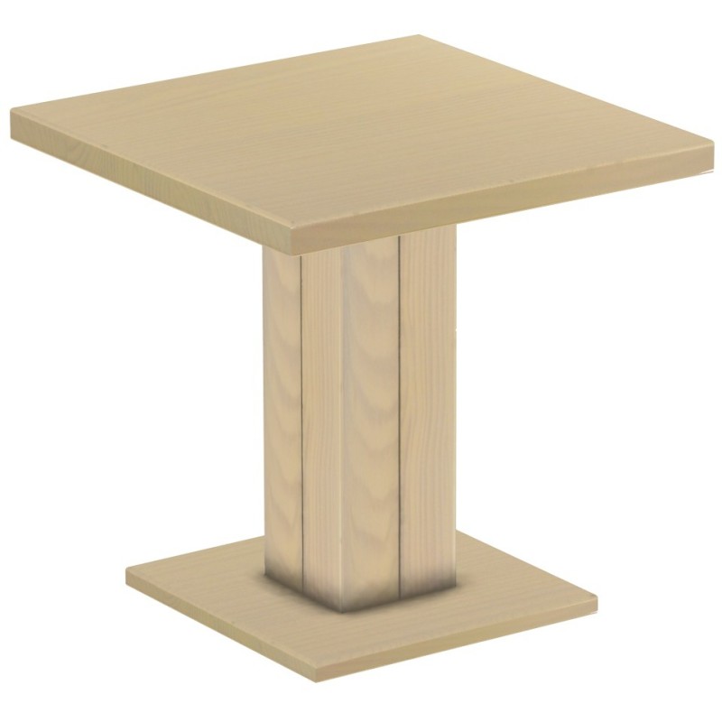 Säulentisch 80x80 Rio UNO Birke massiver Pinien Holztisch - Esszimmertisch