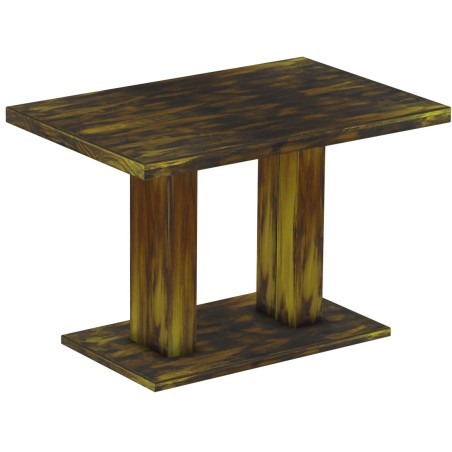 Säulentisch 120x80 Rio UNO Goldmix massiver Pinien Holztisch - Esszimmertisch