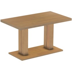 Säulentisch 140x80 Rio UNO Eiche natur massiver Pinien Holztisch - Esszimmertisch