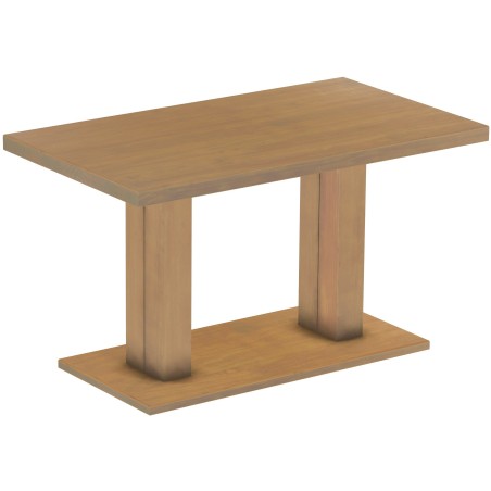 Säulentisch 140x80 Rio UNO Eiche natur massiver Pinien Holztisch - Esszimmertisch