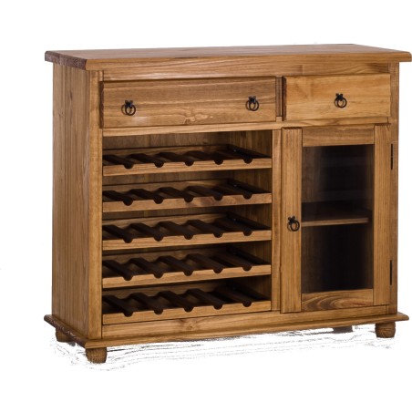 Weinschrank Brasil Massivholz Echtholz Pinienmöbel Wohnzimmer