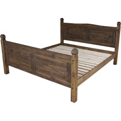 Doppelbett 180x200 Eiche antik Massivholz Echtholz Pinienmöbel Schlafzimmer