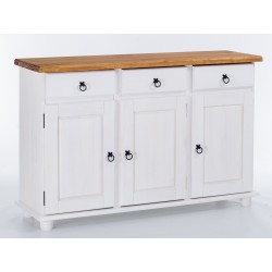 Sideboard Honig Weiss Massivholz Echtholz Pinienmöbel Wohnzimmer