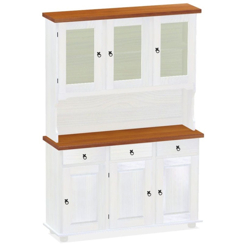 Highboard Kirschbaum Weiss Massivholz Echtholz Pinienmöbel Wohnzimmer