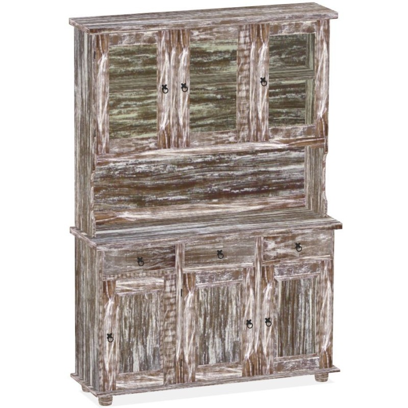 Highboard Shabby Antik Eiche Massivholz Echtholz Pinienmöbel Wohnzimmer