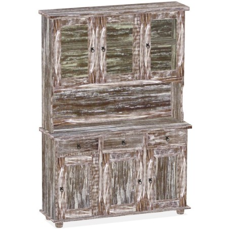 Highboard Shabby Antik Eiche Massivholz Echtholz Pinienmöbel Wohnzimmer