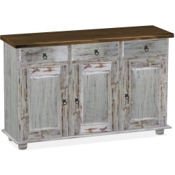 Sideboard Shabby Platte Eiche Massivholz Echtholz Pinienmöbel Wohnzimmer