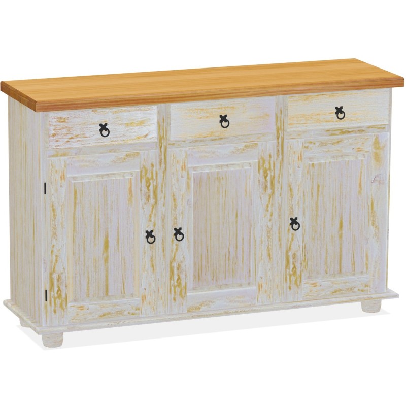 Sideboard Shabby Platte Honig Massivholz Echtholz Pinienmöbel Wohnzimmer