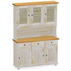 Highboard Shabby Platte Honig Massivholz Echtholz Pinienmöbel Wohnzimmer