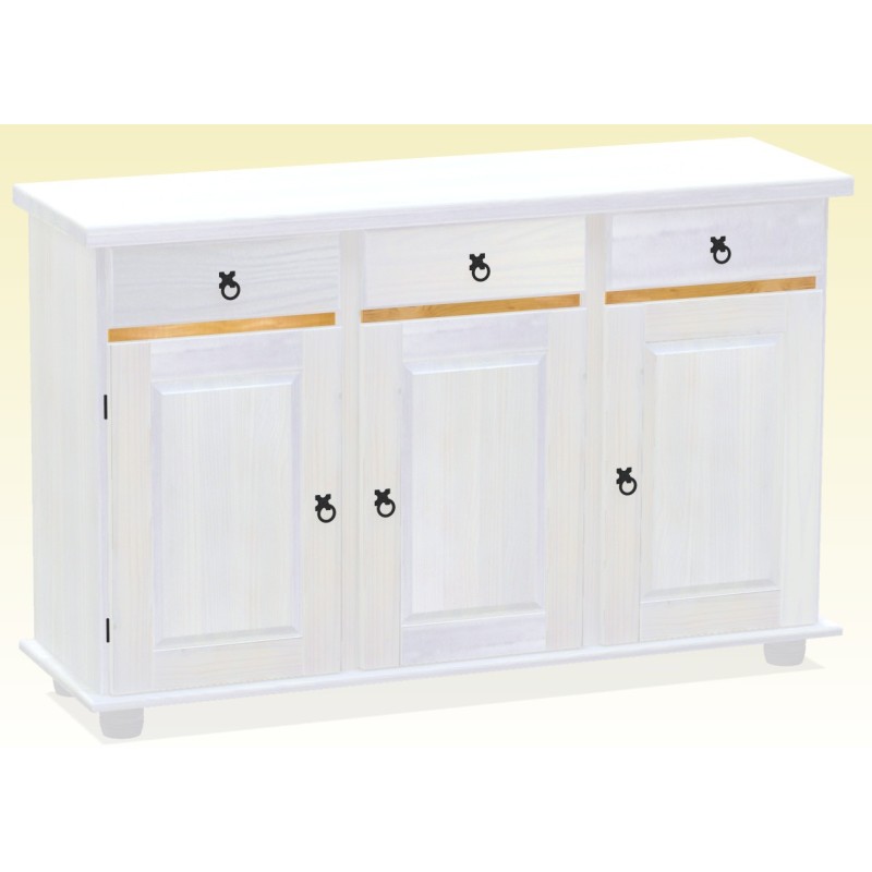 Sideboard Snow Honig Massivholz Echtholz Pinienmöbel Wohnzimmer